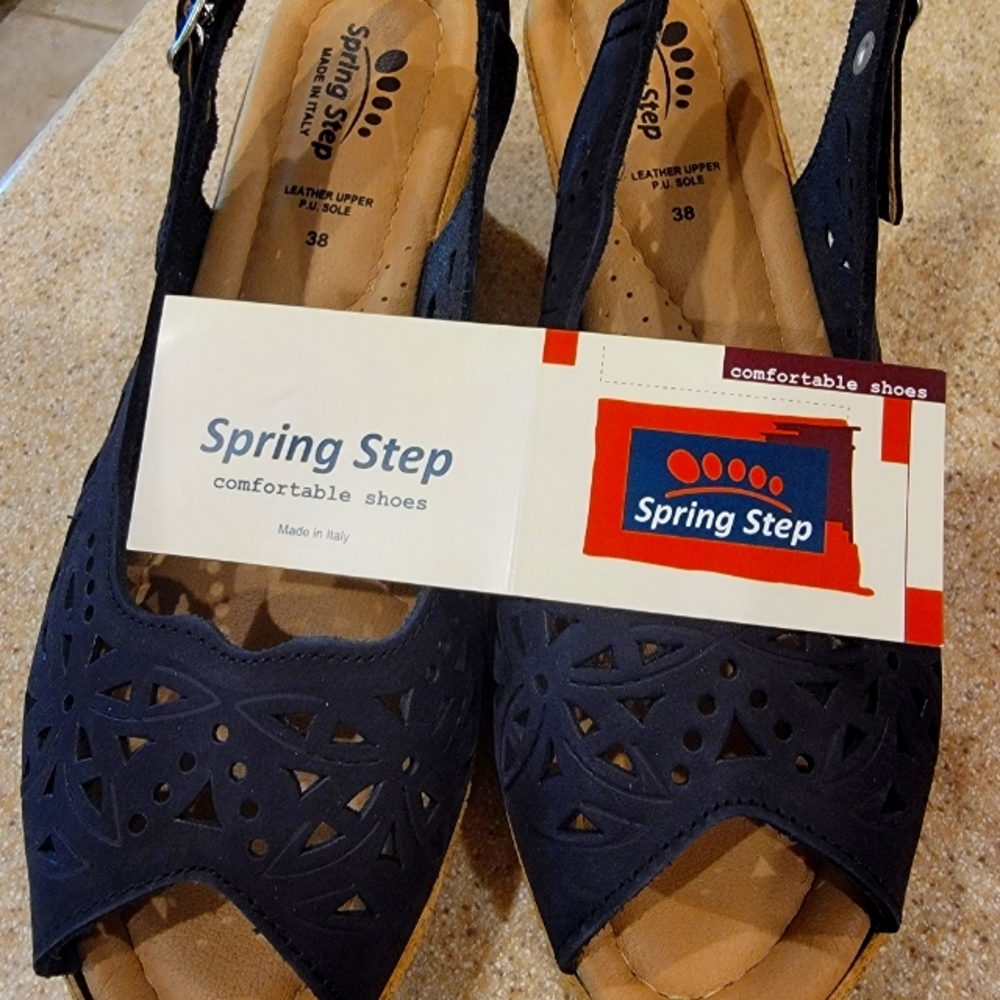 Spring step sandals